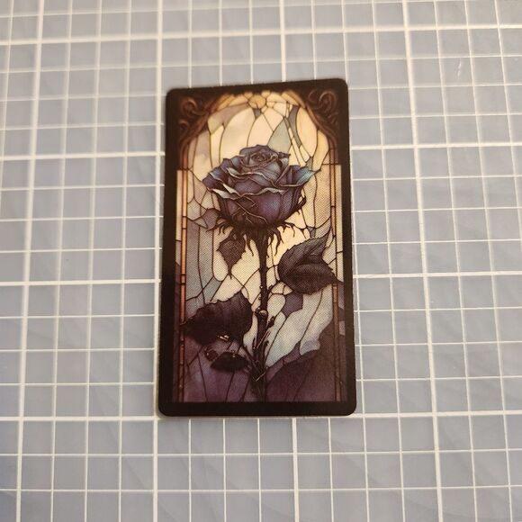 10 for $10 Sticker Stained Glass Gothic Witchy Beautiful Details Black Rose - Picture 1 of 3